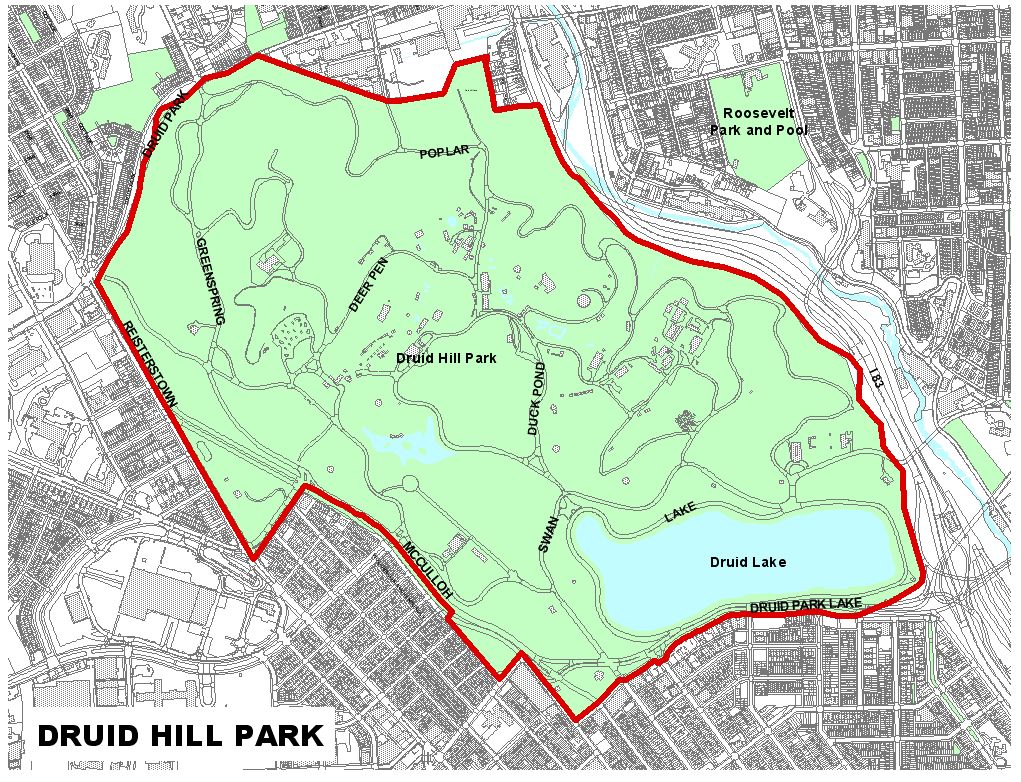 Druid Hill Park Map